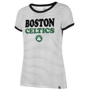 47 Brand W's Boston Celtics Printed Striped Tee